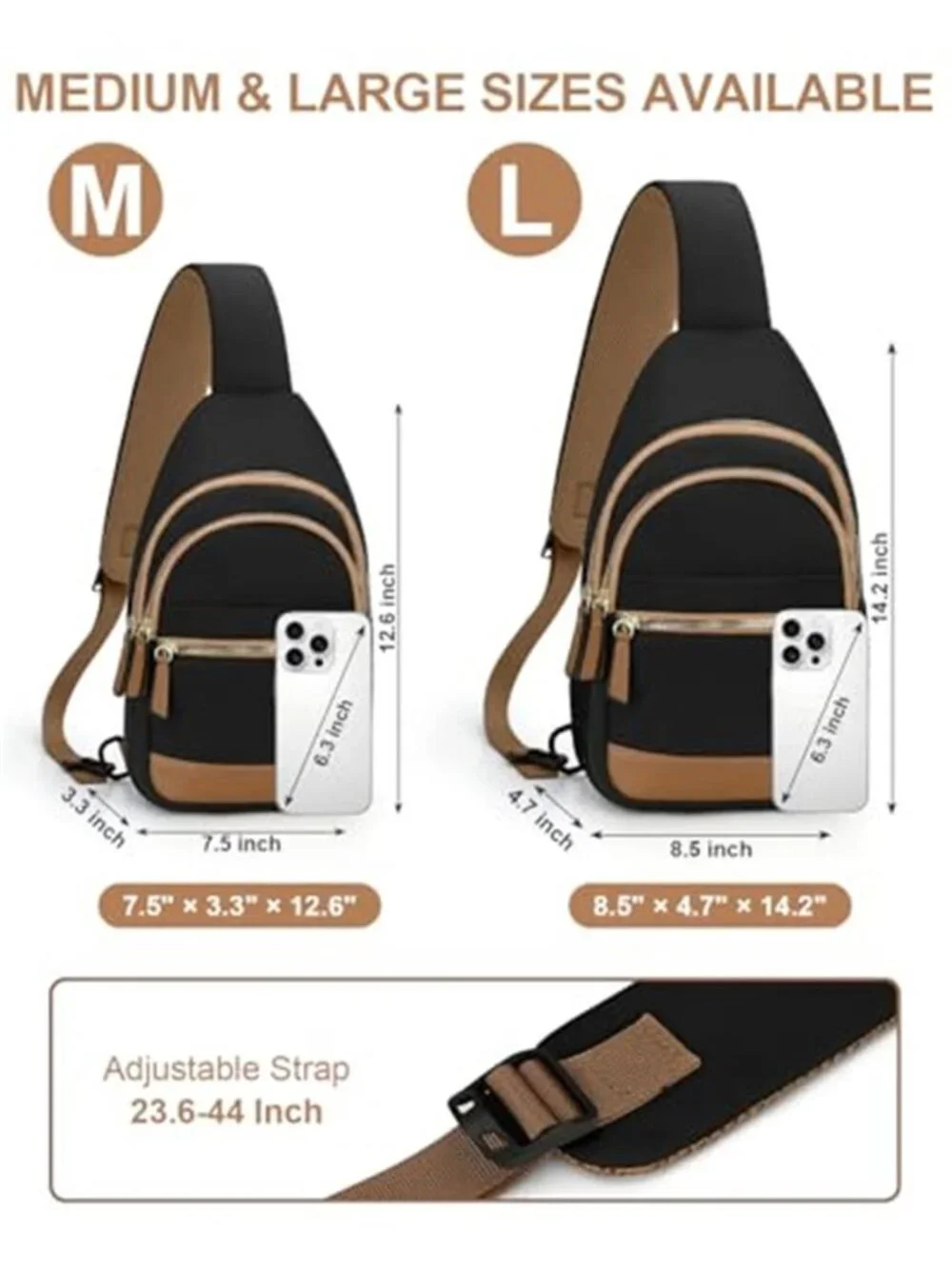 Women's Crossbody Bags Waterproof Sling Shoulder Bag Fanny Pack